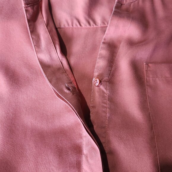 Banana Republic Shirt Blouse Top Women's XL Long Sleeve V-neck Button Up - Picture 4 of 8